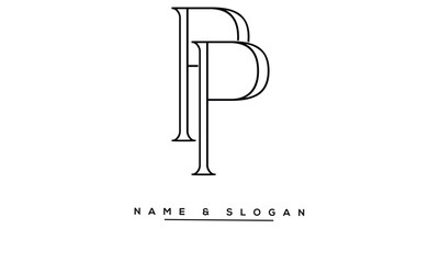 PP Abstract Letters Logo Monogram