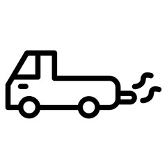 Truck Carbon Toxic Line Icon