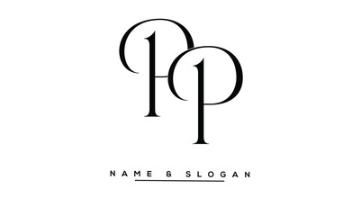 PP Abstract Letters Logo Monogram