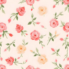Seamless pattern of flower love sweet valentine