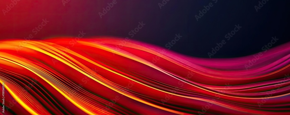 Wall mural fire abstract background idea. a vibrant abstract background featuring smooth flowing lines in warm 
