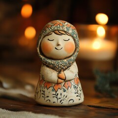 Cozy figurine with candlelight ambiance for home decor and gift inspiration