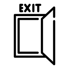 exit door Line Icon