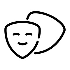 theater mask Line Icon