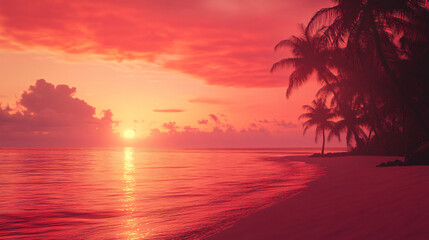 A coral sunset gradient with soft transitions and glowing accents, bringing a warm and inviting atmosphere.