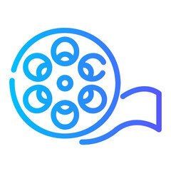 film reel Line Gradient Icon