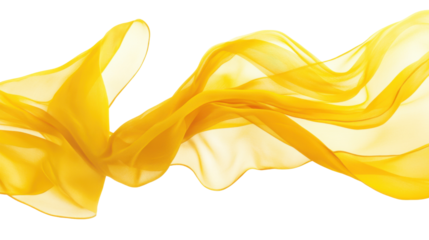 Flowing fabric moving gracefully in the air transparent background