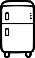 Refrigerator doodle vector icon and illustration
