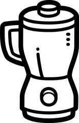 Juicer doodle vector icon and illustration