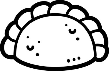 Pastel doodle vector icon and illustration