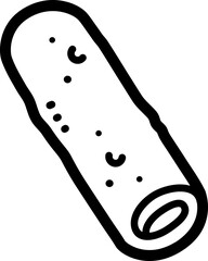 Sosis solo doodle vector icon and illustration
