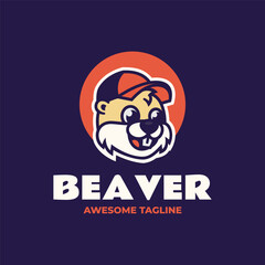  Beaver Simple Mascot Logo