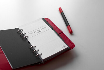 Czech daily planner with handwritten notes