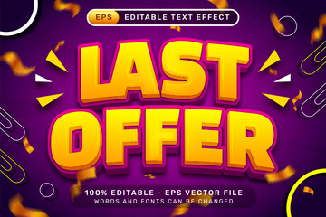 Obraz premium last offer 3d text effect and editable text effect