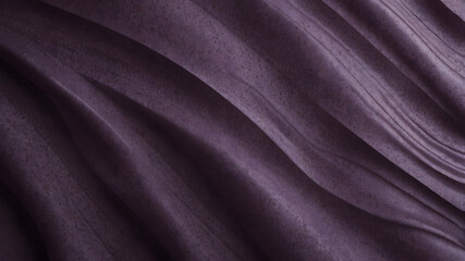 Fototapeta premium Elegant wavy fabric texture in deep purple for sophisticated background design