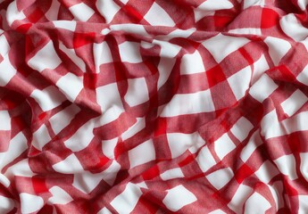 Red and white gingham seamless pattern