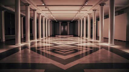 Naklejka premium Empty exhibition room of the art gallery