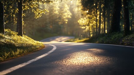 Fototapeta premium Minimalistic Wallpaper of a Road in 16K Resolution