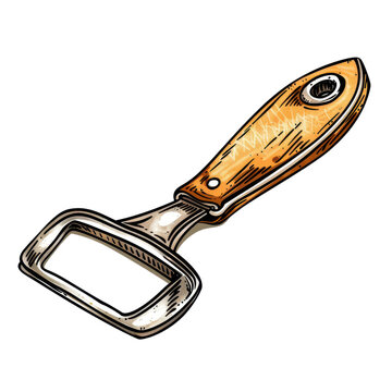bottle opener with wooden handle clip art preview