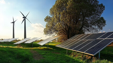Visualizing a sustainable future powered by renewable energy and optimized for energy efficiency. 43
