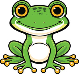 frog vector illustration design concept white background