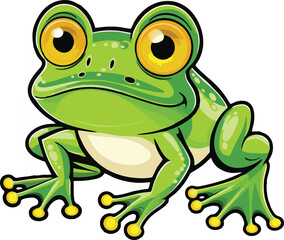 frog vector illustration design concept white background