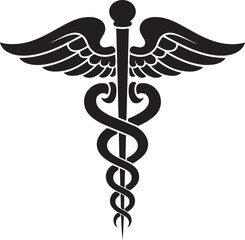 Medical logo silhouette illustration vector .