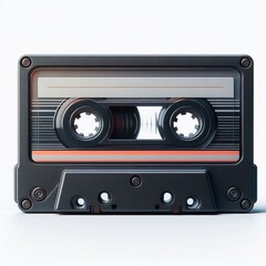 Fototapeta premium 7 Cassette Tape A retro cassette tape with a plastic body and a