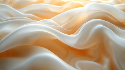 Fototapeta premium Elegant Draped Fabric: A Study in Soft Peach and Cream Hues
