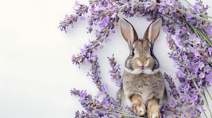 Fototapeta premium animals with blooming flowers