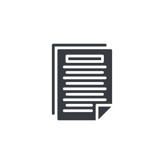 A document with a text vector icon