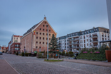 Gdansk, Poland - December 21 2024 "Beautiful architecture of old town in Gdansk during the winter"