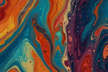 Abstract marbling art patterns as background Generative AI
