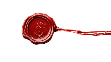 Wax seal close-up transparent background