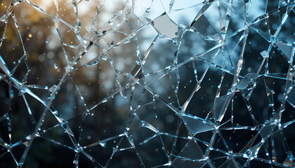 Shattered Glass Effect with Abstract Triangles