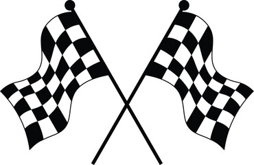 Double checkered flags eps vector racing 