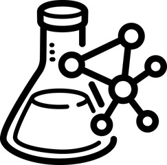 Formula doodle vector icon and illustration