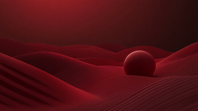 A dark red minimalistic design with clean lines and subtle gradients, conveying a refined and luxurious aesthetic.
