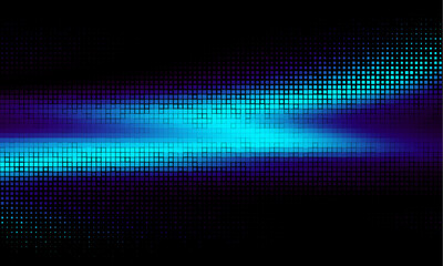 This is a dynamic abstract background featuring vibrant blue and purple colors with grid patterns