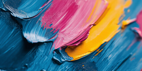 Vibrant colorful abstract painting brushstrokes art studio digital art creative workspace close-up artistic expression