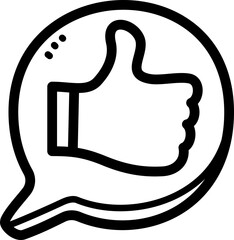 Like doodle vector icon and illustration