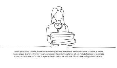 Continuous one line design of laundry model. Minimalist style vector illustration on white background.