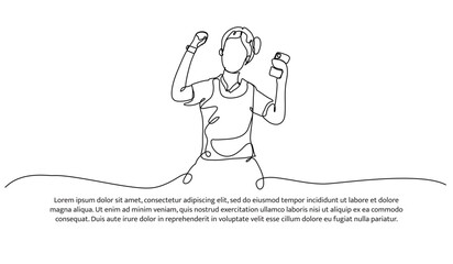 Continuous one line design of laundry model. Minimalist style vector illustration on white background.