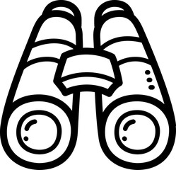 Observation doodle vector icon and illustration