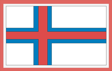 Naklejka premium 3d flag of Faroe islands country