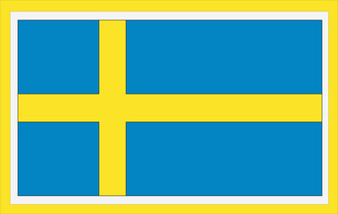 Obraz premium 3d flag of Sweden country