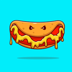 Cute Hotdog Monster Cartoon Vector Icon Illustration. Food 
Holiday Icon Concept Isolated Premium Vector. Flat Cartoon 
Style 