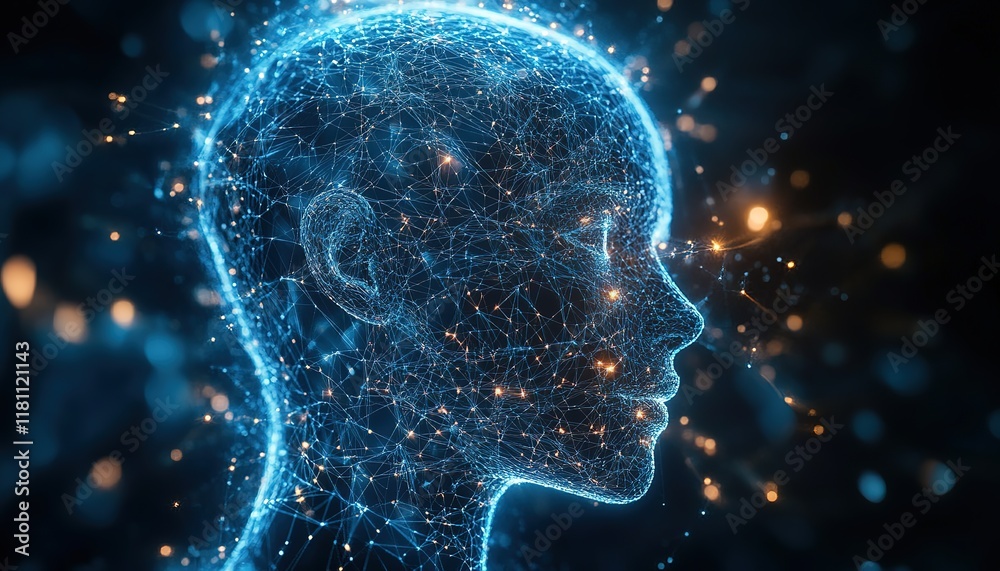 Poster entrepreneur uses ai artificial intelligence technology to improve their work. online help with an a