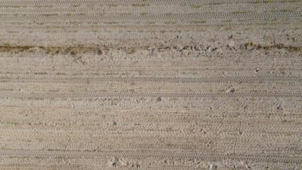 Rural landscape with plowed arable land