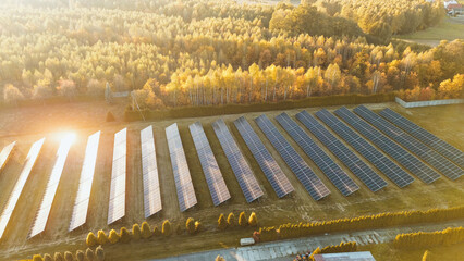 Solar energy installation reducing carbon emissions